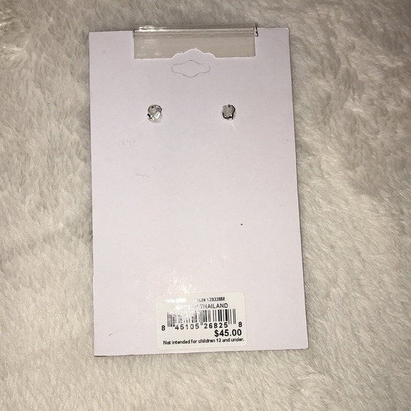 Sterling Silver Floral Stud Earrings - Picture 3 of 3